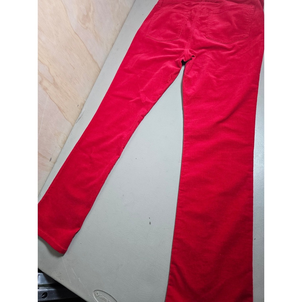 Lauren Ralph Lauren Red Corduroy Straight Leg Pants Womens Size 8 Stretch - Picture 11 of 16